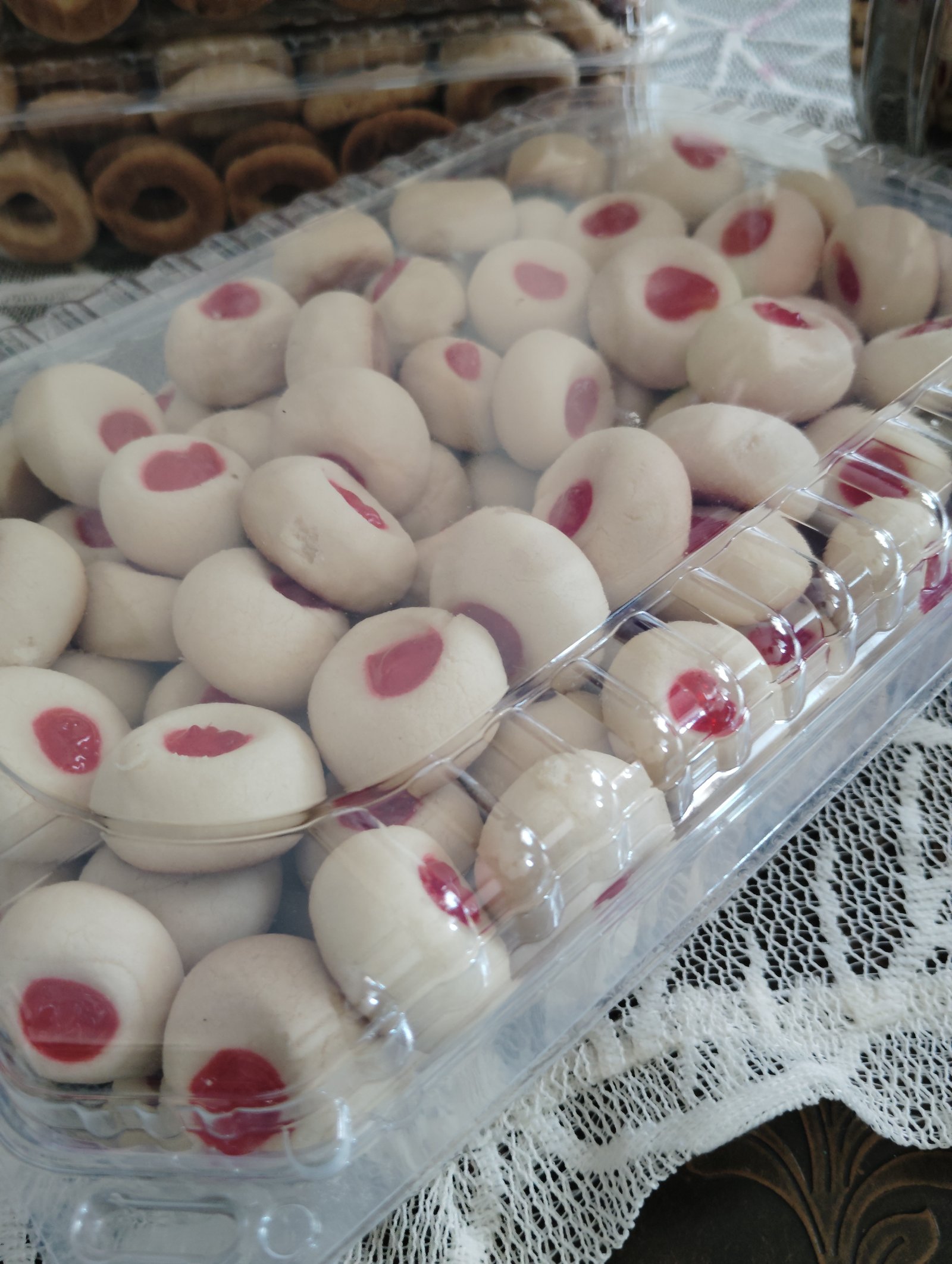 Galletas de punto rojo caja Grande